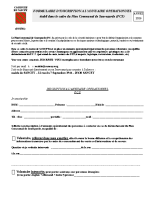 FORMULAIRE D’INSCRIPTION ANNUAIRE OPERATIONNEL PCS